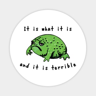 It Is What It Is And It Is Terrible Frog Magnet